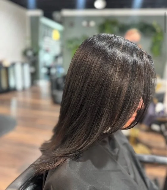  Gray Blending with Demi Permanent hair color by Ulissa at The Cutting Room 
